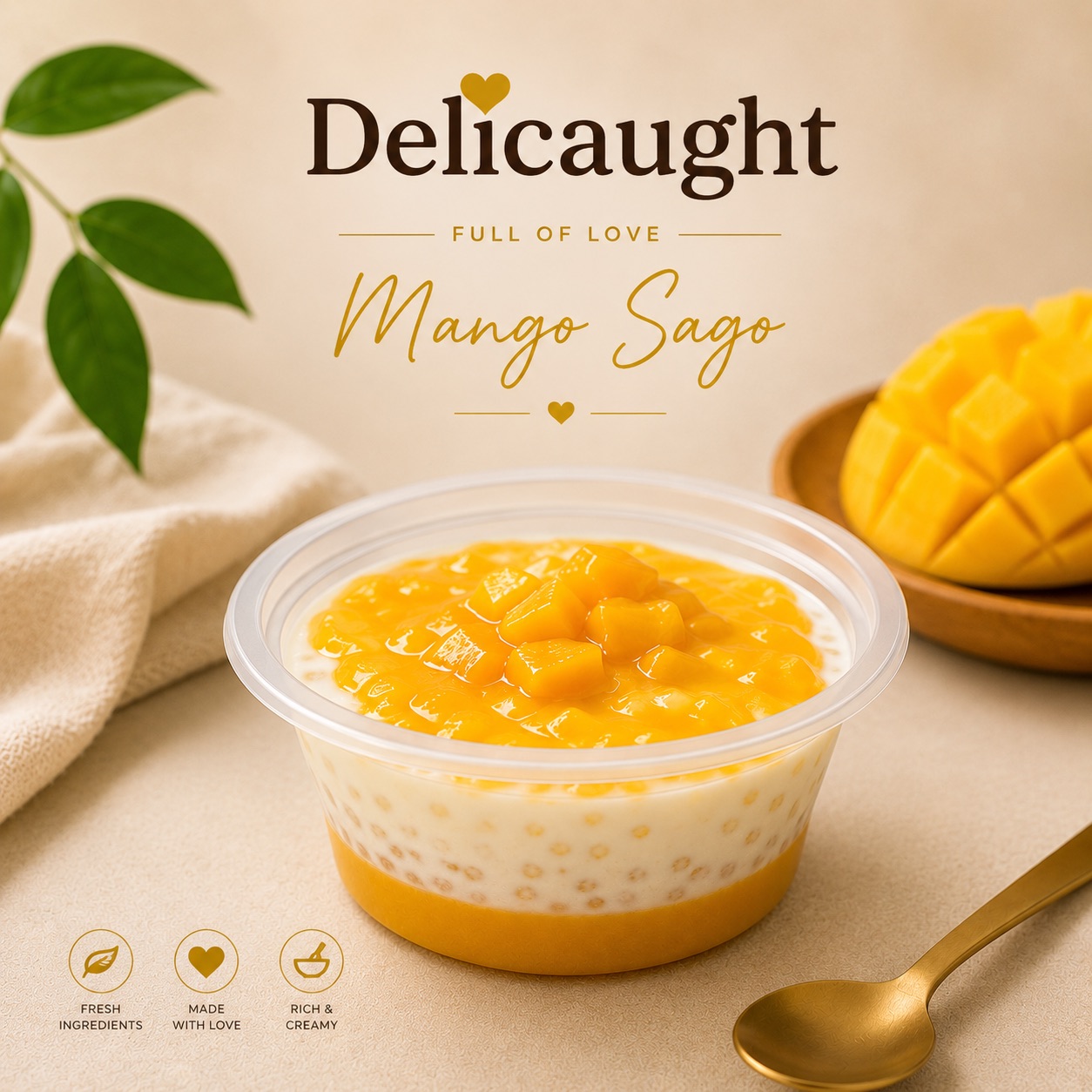 Mango Sago â Alphonso mango with coconut milk and tapioca pearls